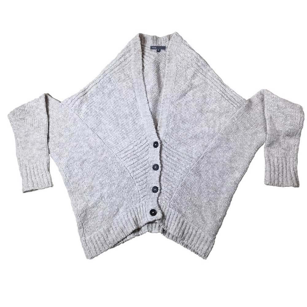 VINCE CARDIGAN ALPACA WOOL BLEND BEIGE TAN CARDIGAN KNIT SIZE S SMALL